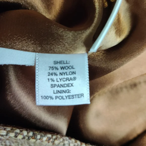 Loft Brown Wool Blend Pencil Skirt Size 0 - Picture 5 of 5